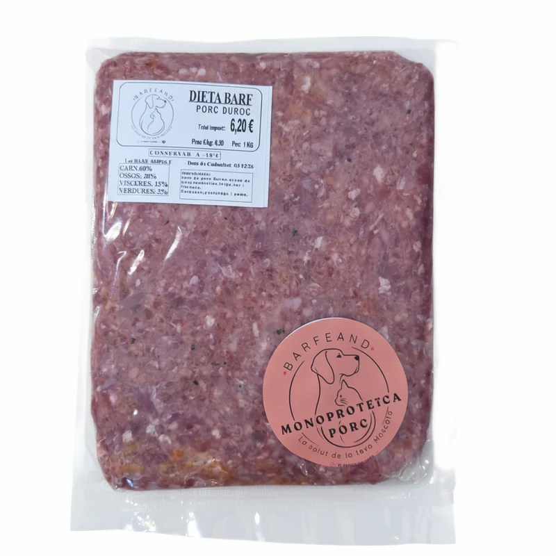 Paquet BARFEAND Porc Duroc de 1 kg